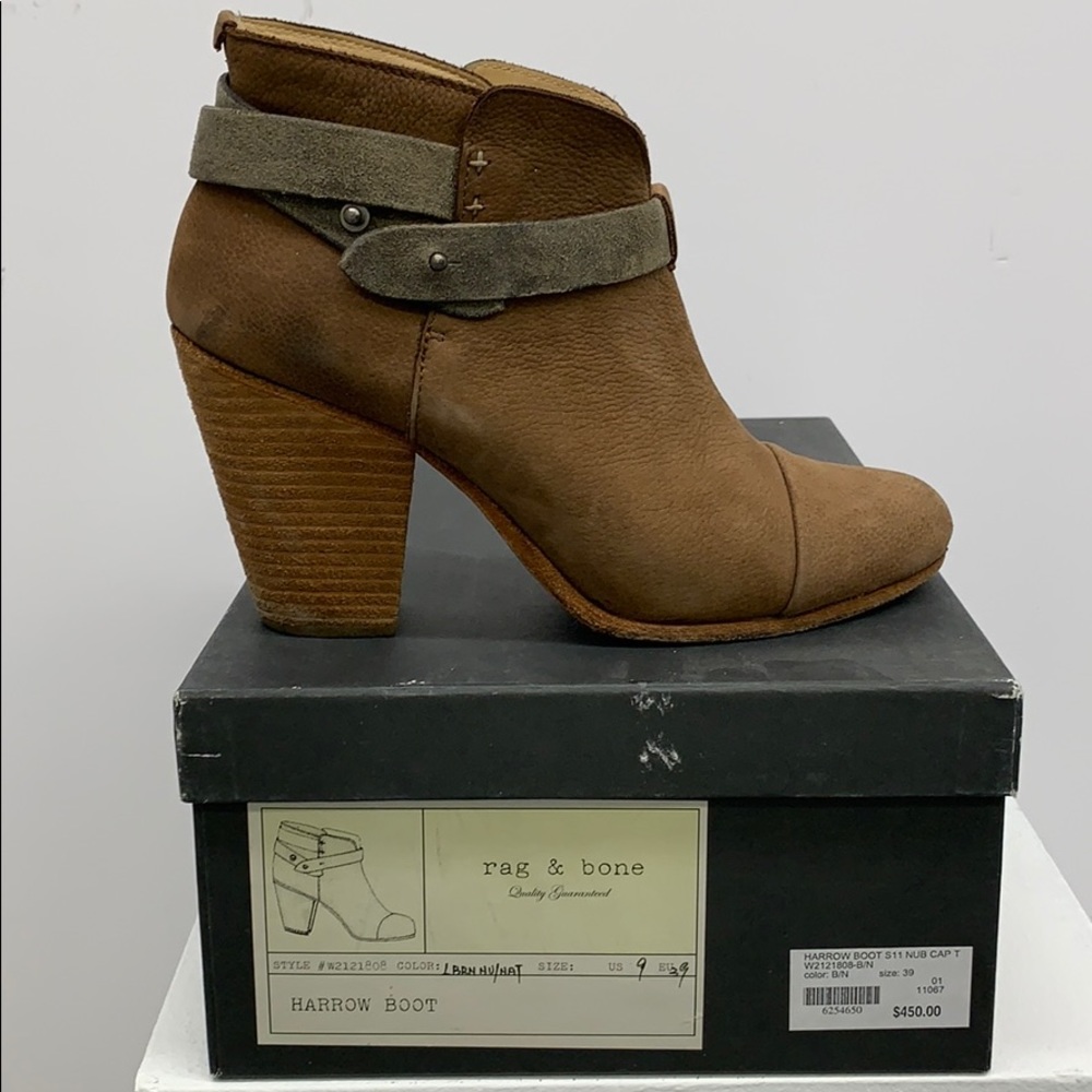 RAG & BONE HARROW BOOT size 39 Light brown nubuck
